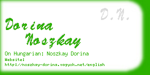 dorina noszkay business card